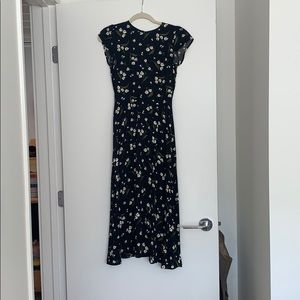 Reformation floral midi dress size 0